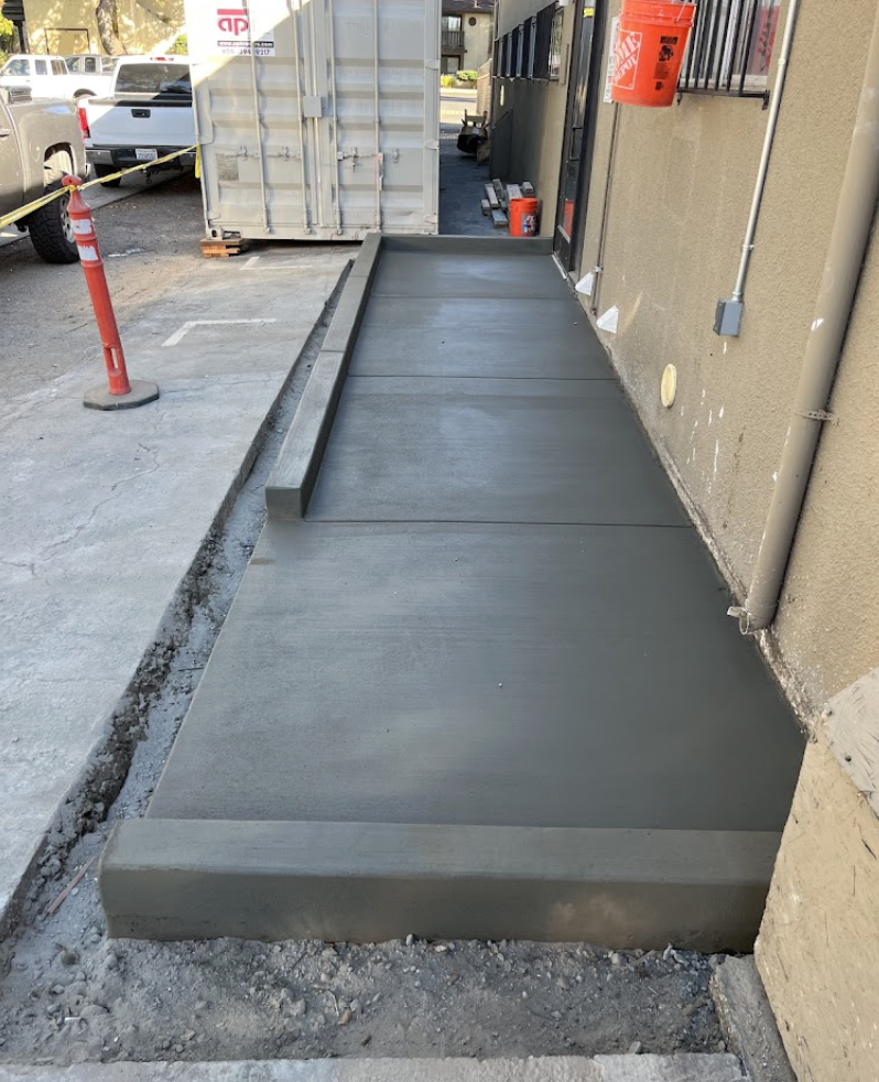 Commercial concrete ADA ramp installation San Luis Obispo California