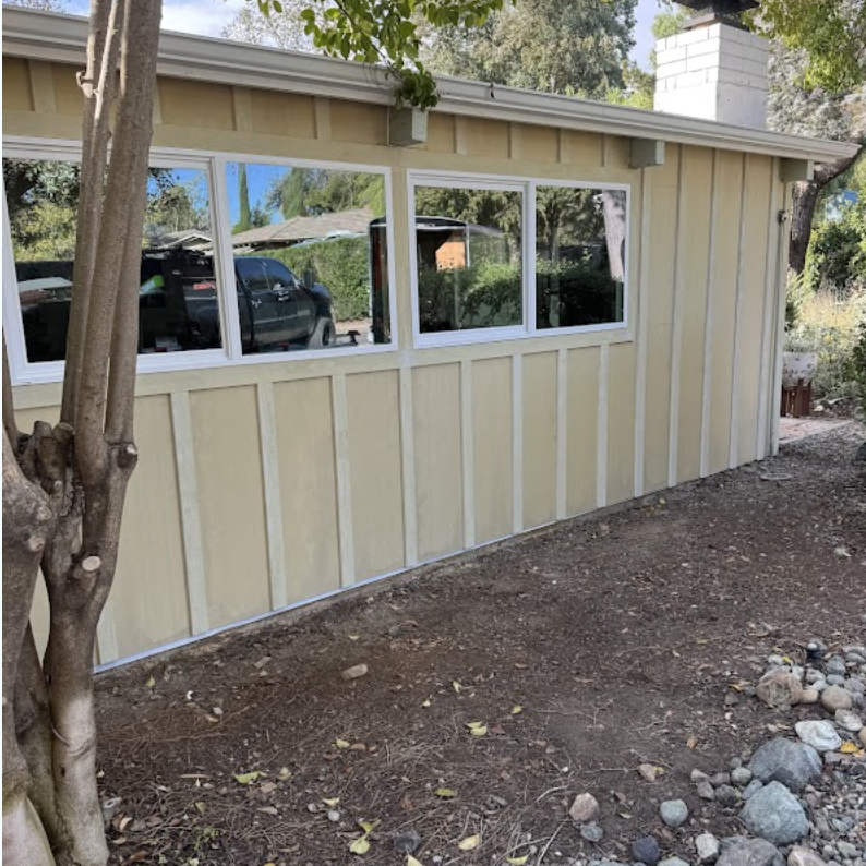 Finished exterior siding and windows on Central Coast California home remodel